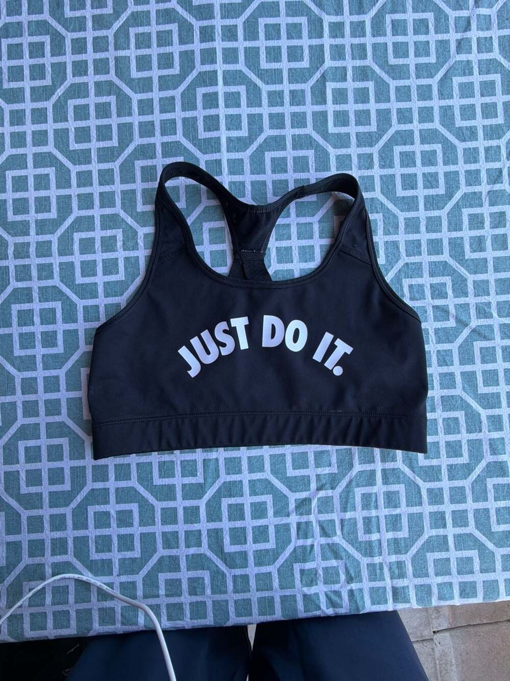 Nike Just Do It Racerback Sports Bra Black